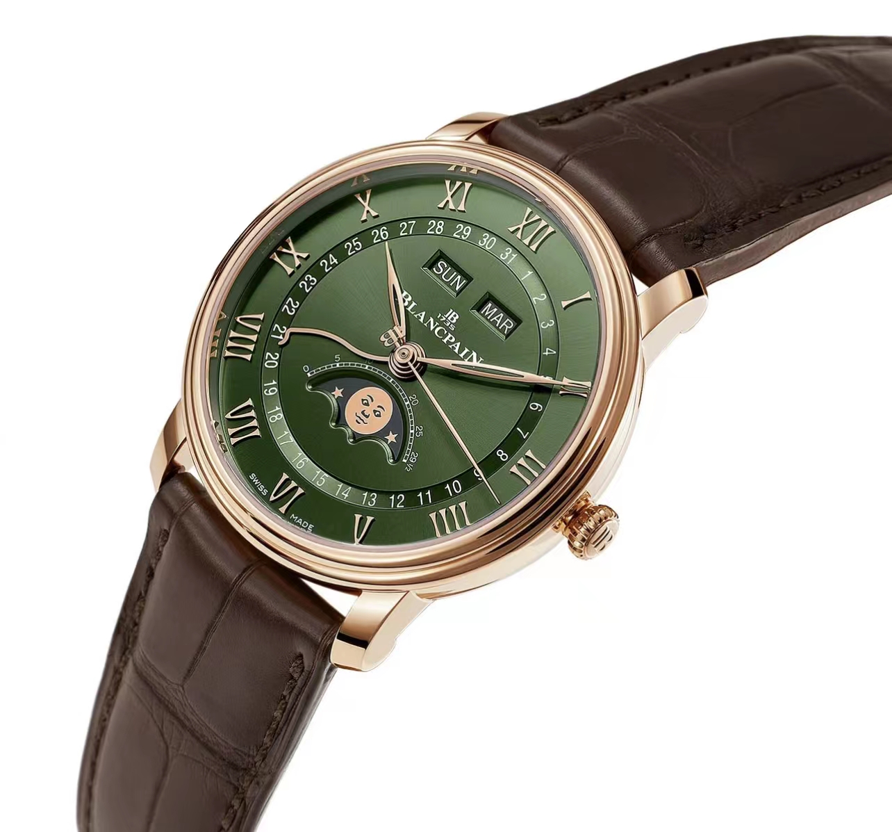 一款青麦绿色的限量版手表之宝珀腕表