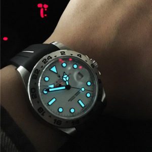 劳力士夜光指针腕表