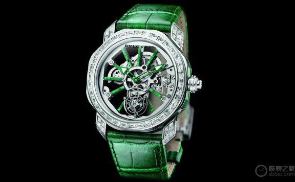 BVLGARI宝格丽推出Octo Roma Tourbillon Sapphire Malachite限量腕表