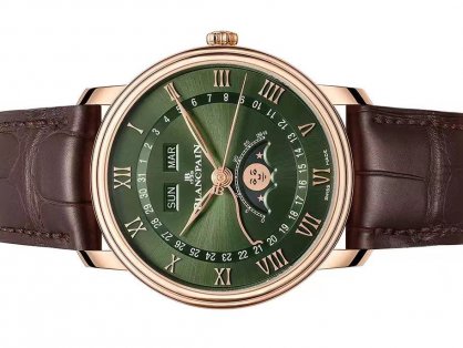 宝珀名表推出青麦绿色的限量款手表